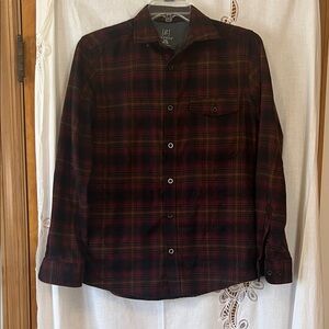 George Red Black Plaid Button-Up S
